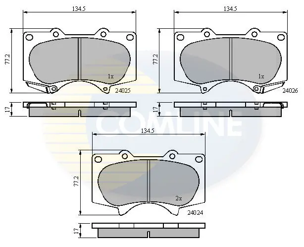 Comline - Гальмівні колодки до дисків COMLINE CBP31201 (фото 1)