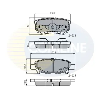 Comline - Гальмівні колодки до дисків COMLINE CBP31290