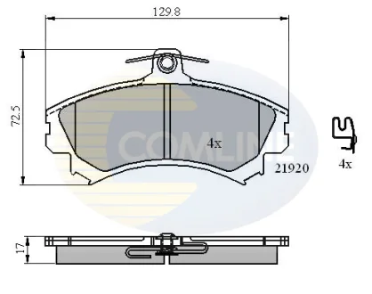 Comline - Гальмівні колодки до дисків COMLINE CBP31304
