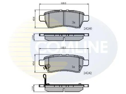 Комплект тормозных колодок, дисковый тормоз COMLINE CBP31518
