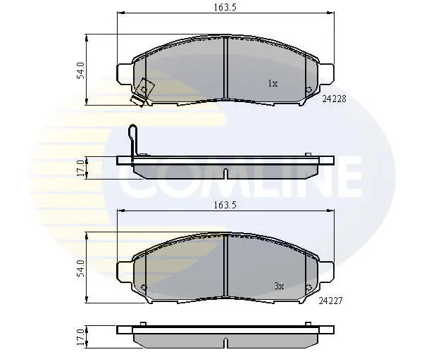 Комплект тормозных колодок, дисковый тормоз COMLINE CBP31520 (фото 1)