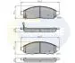 Комплект тормозных колодок, дисковый тормоз COMLINE CBP31520 (фото 1)