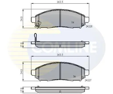 Комплект тормозных колодок, дисковый тормоз COMLINE CBP31520