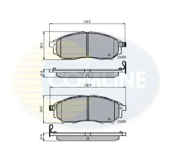 - Гальмівні колодки до дисків COMLINE CBP31524