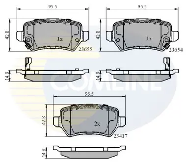 Комплект тормозных колодок, дисковый тормоз COMLINE CBP31551