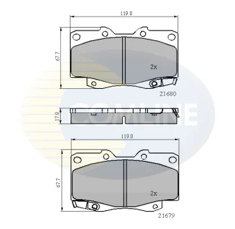 Comline - Гальмівні колодки до дисків COMLINE CBP31574
