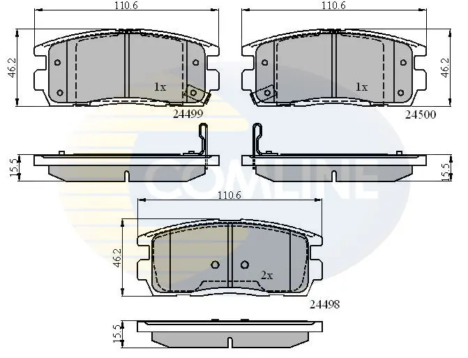 Comline - Гальмівні колодки до дисків COMLINE CBP31580 (фото 1)
