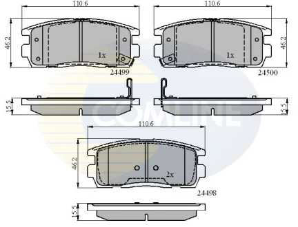 Comline - Гальмівні колодки до дисків COMLINE CBP31580