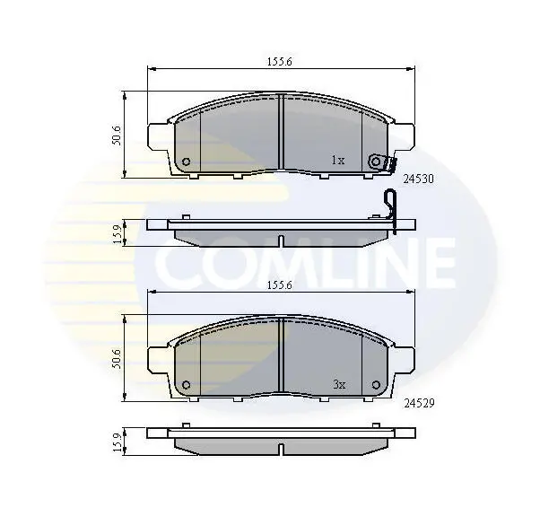 Комплект тормозных колодок, дисковый тормоз COMLINE CBP31584 (фото 1)