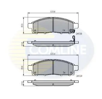 Комплект тормозных колодок, дисковый тормоз COMLINE CBP31584
