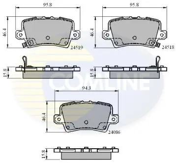 Комплект тормозных колодок, дисковый тормоз COMLINE CBP31587
