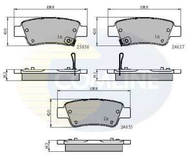 Comline - Гальмівні колодки до дисків COMLINE CBP31674