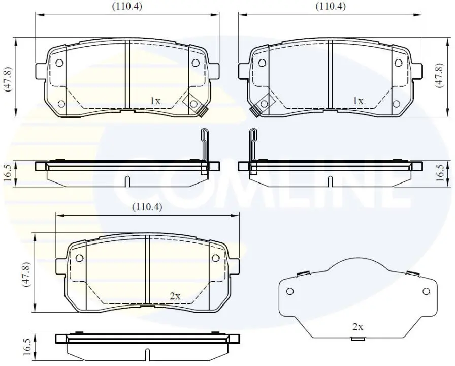 Комплект тормозных колодок, дисковый тормоз COMLINE CBP31675 (фото 1)