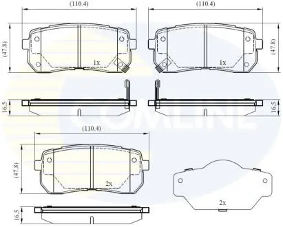 Комплект тормозных колодок, дисковый тормоз COMLINE CBP31675