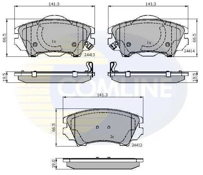 Комплект тормозных колодок, дисковый тормоз COMLINE CBP31680 (фото 1)