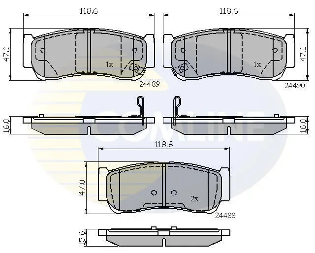 Комплект тормозных колодок, дисковый тормоз COMLINE CBP31714 (фото 1)