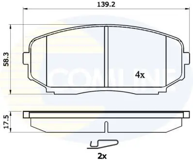 Комплект тормозных колодок, дисковый тормоз COMLINE CBP31724