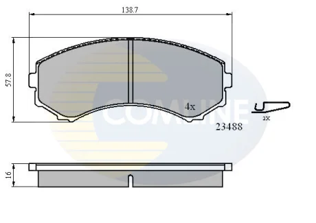 Comline - Гальмівні колодки до дисків COMLINE CBP3172