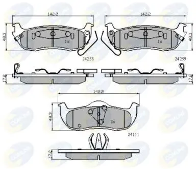 Комплект тормозных колодок, дисковый тормоз COMLINE CBP31734