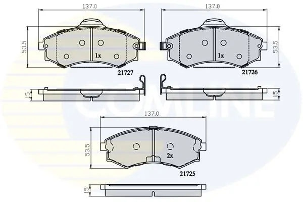 Комплект тормозных колодок, дисковый тормоз COMLINE CBP31741 (фото 1)