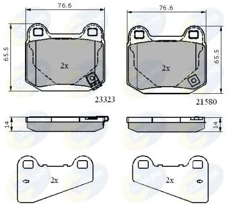 Комплект тормозных колодок, дисковый тормоз COMLINE CBP31755 (фото 1)