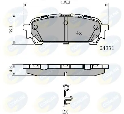 Комплект тормозных колодок, дисковый тормоз COMLINE CBP31775 (фото 1)