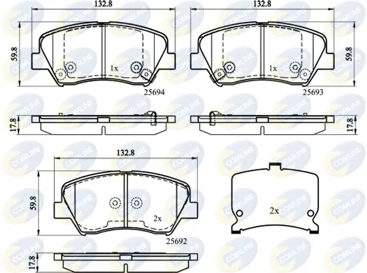 Comline - Гальмівні колодки до дисків COMLINE CBP32152 (фото 1)