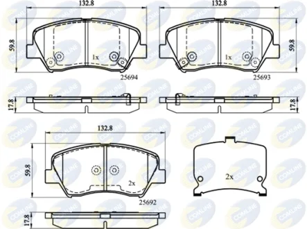 Comline - Гальмівні колодки до дисків COMLINE CBP32152