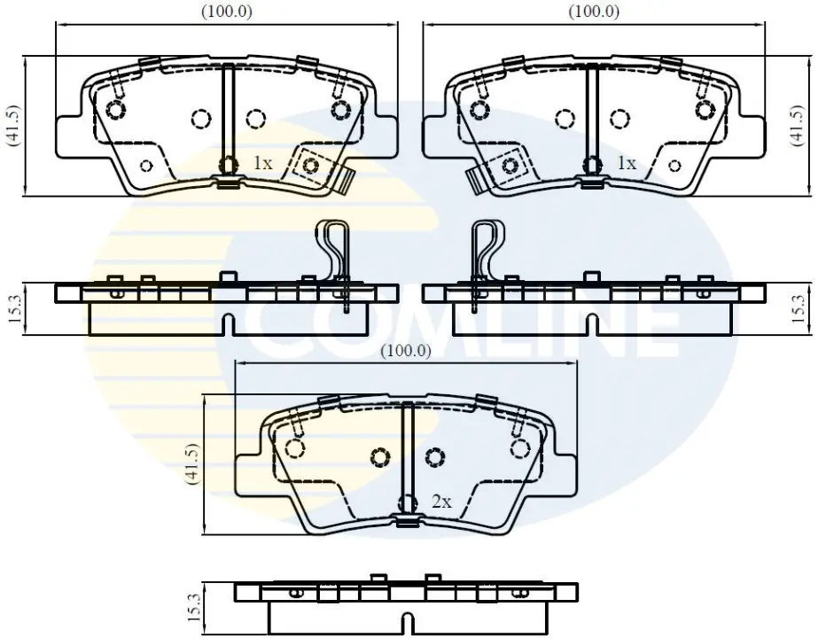 Комплект тормозных колодок, дисковый тормоз COMLINE CBP32161 (фото 1)