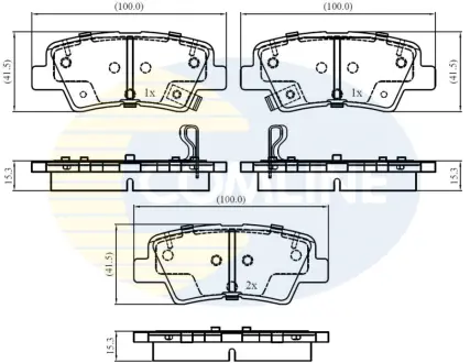 Комплект тормозных колодок, дисковый тормоз COMLINE CBP32161
