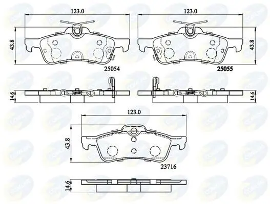 Комплект тормозных колодок, дисковый тормоз COMLINE CBP32204 (фото 1)