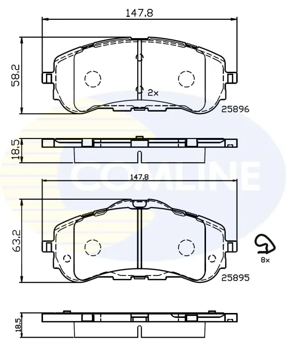 Comline - Гальмівні колодки до дисків COMLINE CBP32232 (фото 1)