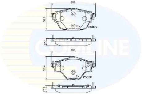 Comline - Гальмівні колодки до дисків COMLINE CBP32235