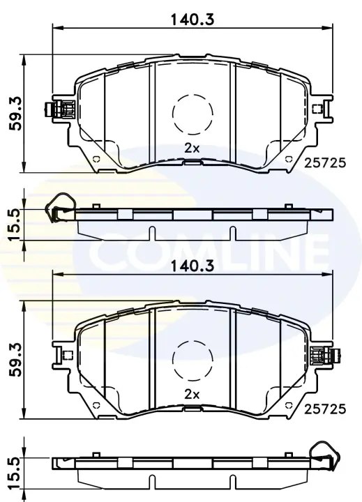 Комплект тормозных колодок, дисковый тормоз COMLINE CBP32237 (фото 1)