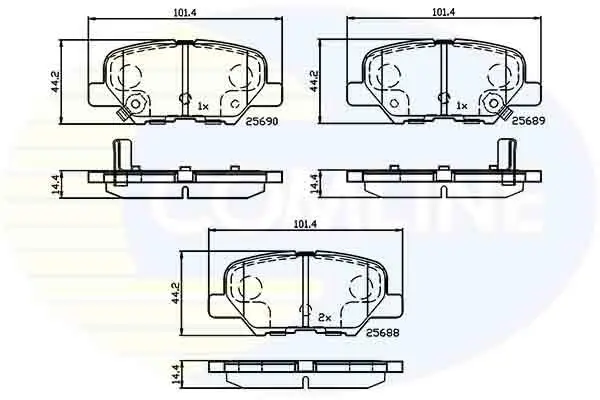 Комплект тормозных колодок, дисковый тормоз COMLINE CBP32238 (фото 1)