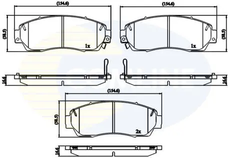 Comline - Гальмівні колодки до дисків COMLINE CBP32273