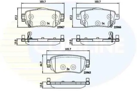 Comline - Гальмівні колодки до дисків COMLINE CBP32277