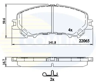 Comline - Гальмівні колодки до дисків COMLINE CBP32304