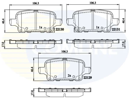 Comline - Гальмівні колодки до дисків COMLINE CBP32307
