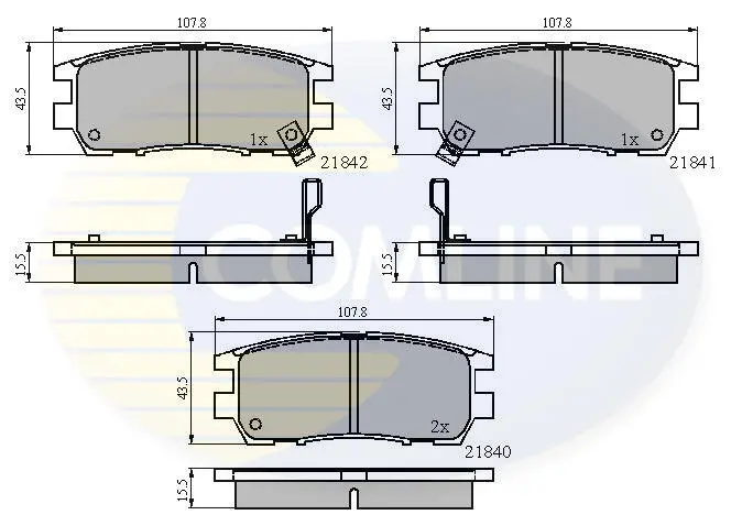Комплект тормозных колодок, дисковый тормоз COMLINE CBP3233 (фото 1)
