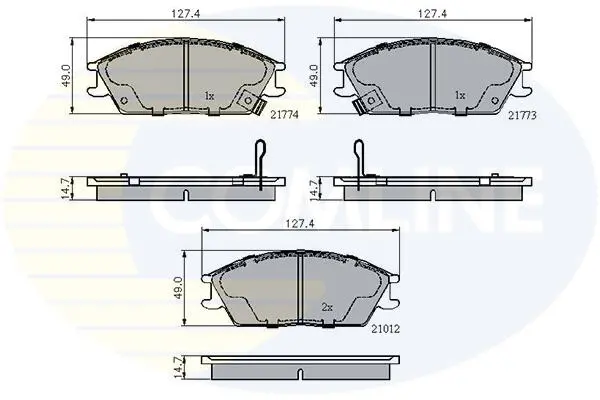 Комплект тормозных колодок, дисковый тормоз COMLINE CBP3253 (фото 1)