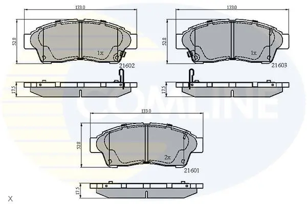 Комплект тормозных колодок, дисковый тормоз COMLINE CBP3260 (фото 1)