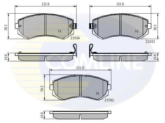 Комплект тормозных колодок, дисковый тормоз COMLINE CBP3484 (фото 1)