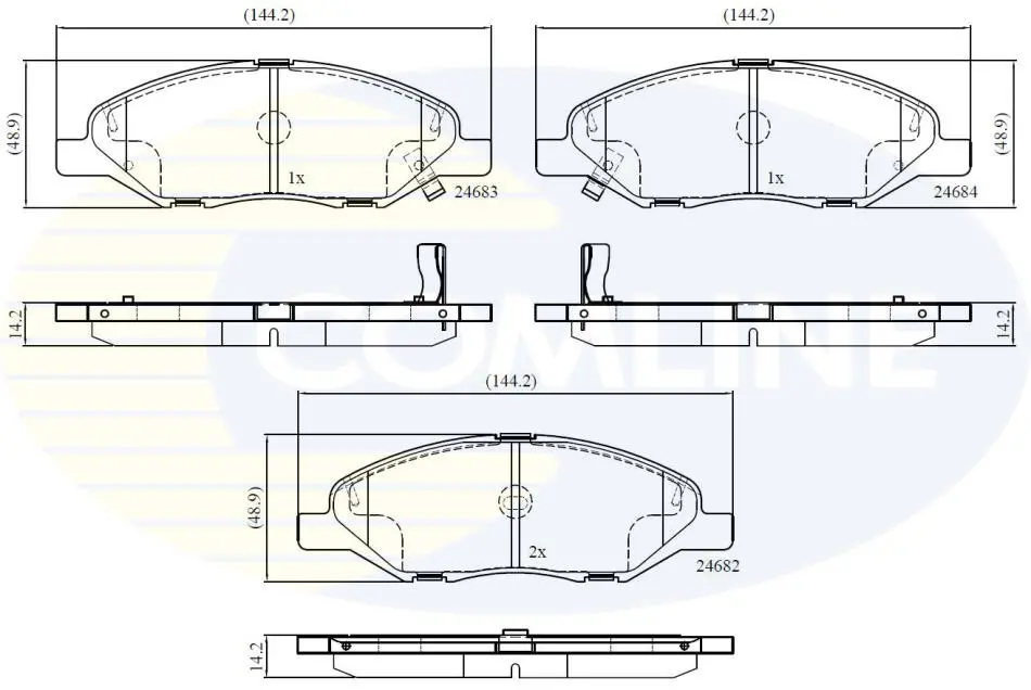 Комплект тормозных колодок, дисковый тормоз COMLINE CBP36044 (фото 1)