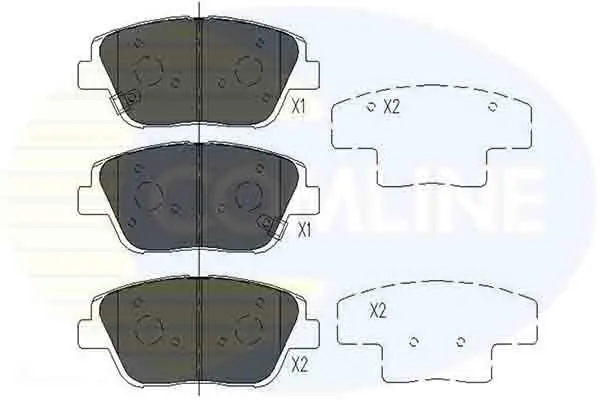 Комплект тормозных колодок, дисковый тормоз COMLINE CBP36080 (фото 1)
