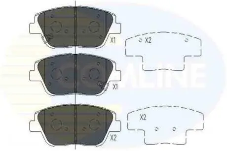 Комплект тормозных колодок, дисковый тормоз COMLINE CBP36080