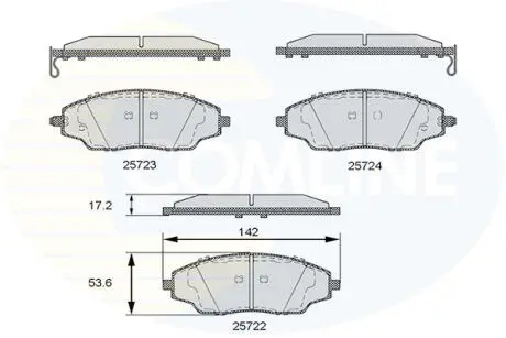 Комплект тормозных колодок, дисковый тормоз COMLINE CBP36083