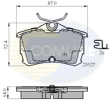 Комплект тормозных колодок, дисковый тормоз COMLINE CBP3803
