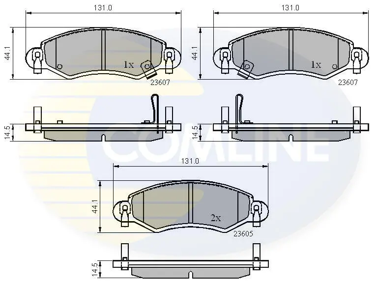 Комплект тормозных колодок, дисковый тормоз COMLINE CBP3893 (фото 1)