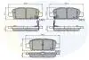 Комплект тормозных колодок, дисковый тормоз COMLINE CBP3912 (фото 1)